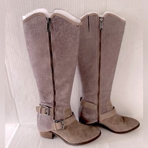 Donald J Pliner |Women’s Dela Gray Suede Knee High Zipper Boots A22-95 |Size 7.5